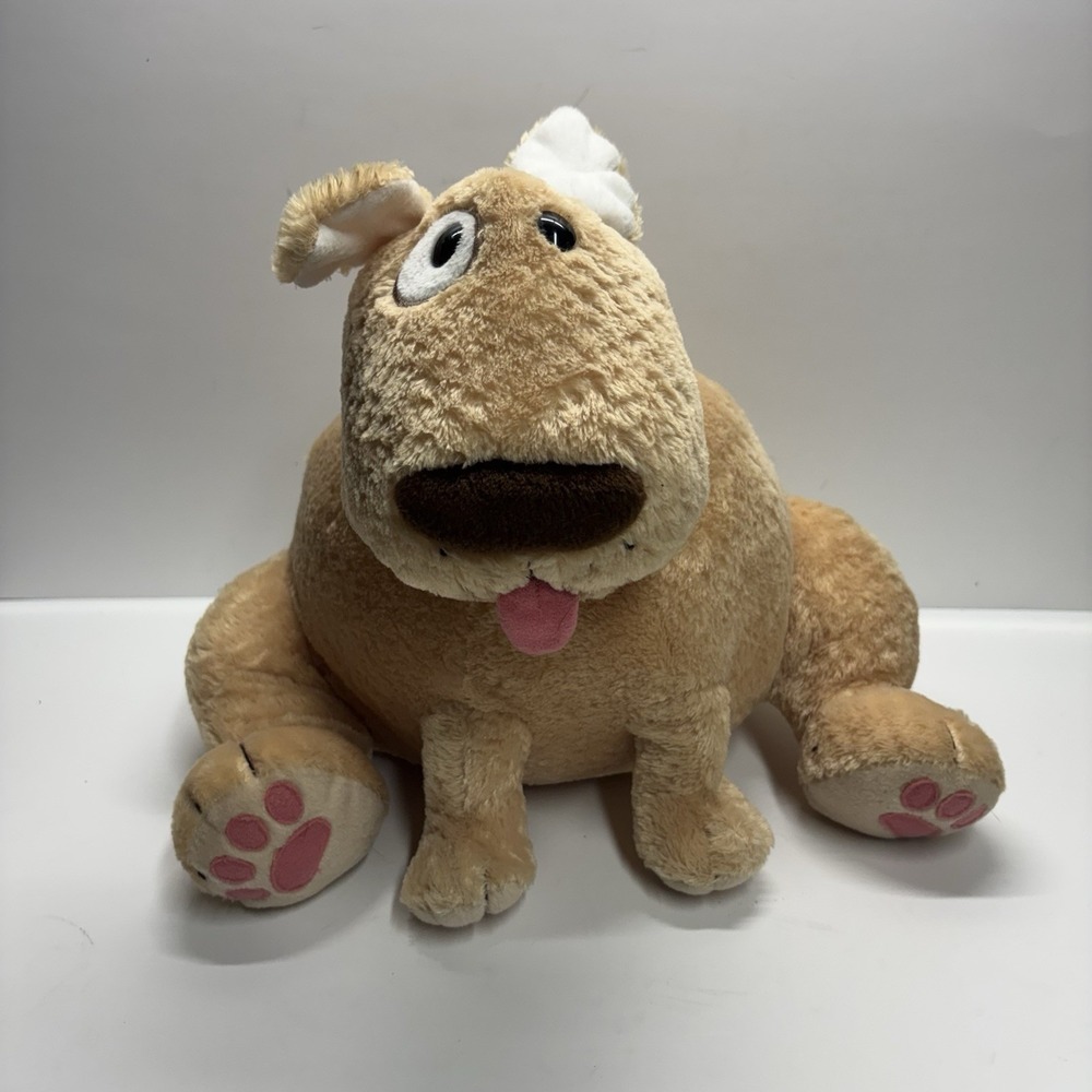 FIGI Dog Plush Stuffed Animal Tan Puppy Large Floppy Tongue Cute Toy Lovey